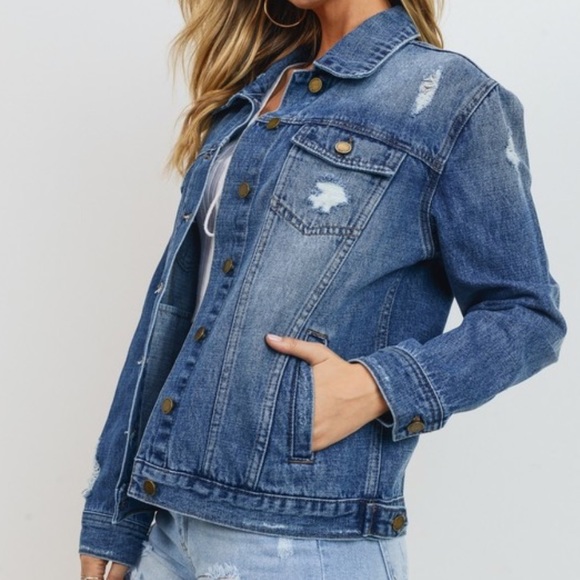 cato plus size denim jacket
